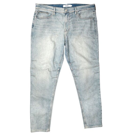 HUDSON Mens Zach Skinny Moto Jeans Stretch Light Wash Paci Casual sz 42 NEW - Picture 2 of 10